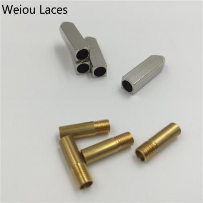 China Yeezy laces top quality metal screw studs professional luxury laces Weiou ferret metal screw studs 2 lace tips for sale