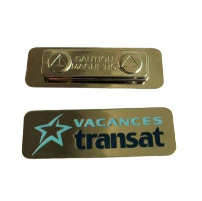 China Europe Company Custom Logo Personal Metal Name Badge for sale