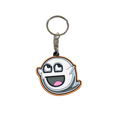 China Low MOQ PVC Daily Life Key Chain Promotion Custom Gift Cartoon Rubber Key Chain for sale