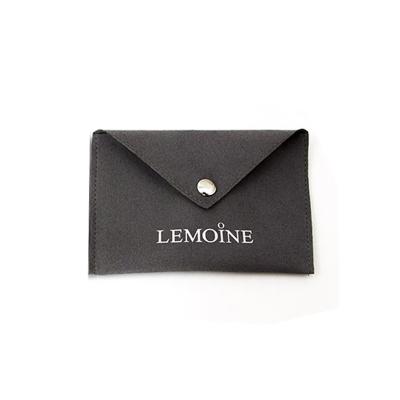 China Mini Cute Custom Logo Promotional Envelope Gray Suede Jewelry Pouch Wholesale Customized Size for sale