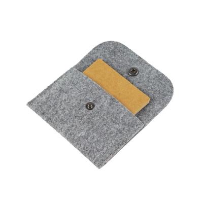 China Recyclable Custom Size White 3mm Gray Felt Card Envelope Storage Dust Gift Pouch for sale