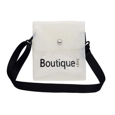 China Various Design Gift New Simple Transparent PVC Travel Cross - Body Bag With Snap Closure for sale