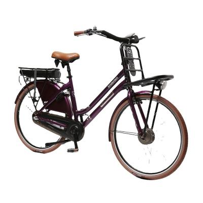 China European front 700C aluminum alloy 2022 cargo motor standard quality electric city bicycles for women for sale