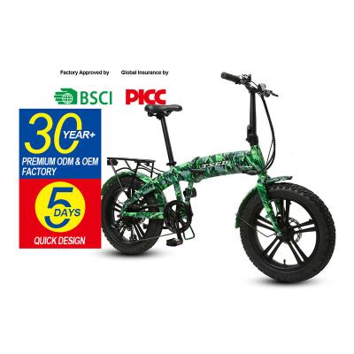 China New Design Aluminum Alloy High Power Electric Fat Tire Mountain Folding Bicycles for sale