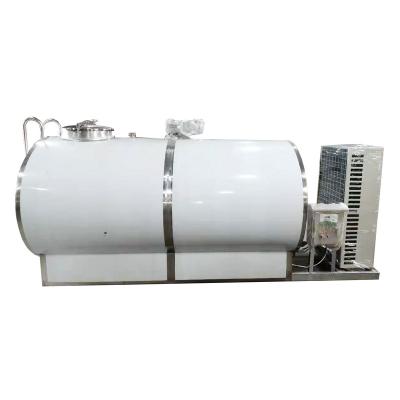 China Factory Stainless Steel Storage 500-10000l Horizontal 5000 Liter Stainless Steel Milk Cooling Tank for sale