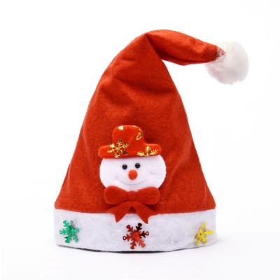 China Yiwu Plush Hat Children Christmas Tree Gift Decoration Christmas Santa Claus Durable Stuffy Hat for sale