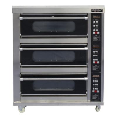 China Wholesale Price 3 Deck 6 Tray Oven Commercial Gas Bakery Sector Electric Commercial Oven Baking Electric Baking Oven for sale