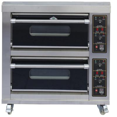 China Restaurant Equipment Commercial Catering Electric Double Stack Oven and Infrared Pizza Deck Bakery Oven for Baking Bread (ATS-22) for sale