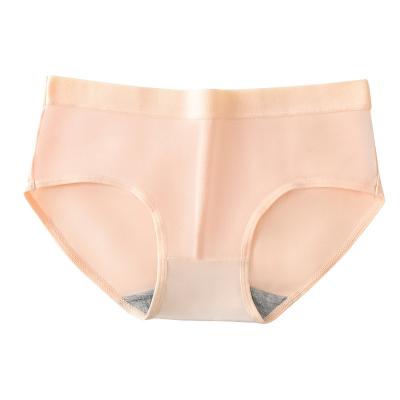 China Excellent Breathable Pure Color Women's Breathable Mid-Rise Women's Panties Breathable Soft Panties for sale