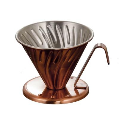 China New Design Stainless Steel Sustainable Dripper With Stand Coffee Filter for sale