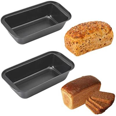 China 2 Pack Durable Heavy Duty Carbon Steel Roll-Rim Bake Ware Loaf Pan Nonstick Loaf Pan For Baking for sale