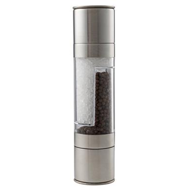 China Sustainable Stainless Steel 2 in 1 Salt and Pepper Mill Pepper Grinder for sale