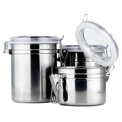 China Popular Sealed Freshness Preservation Stainless Steel Storage Bottle / Canister for sale