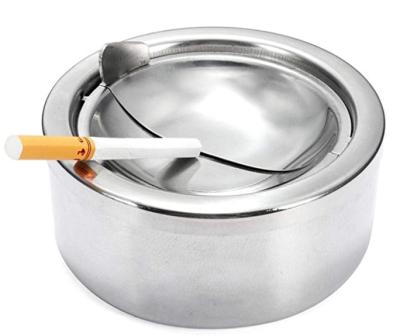 China Stainless Steel Stainless Steel Cigar Ashtrays Smoking Standing Ashtrays With A Lid For Cigarettes for sale