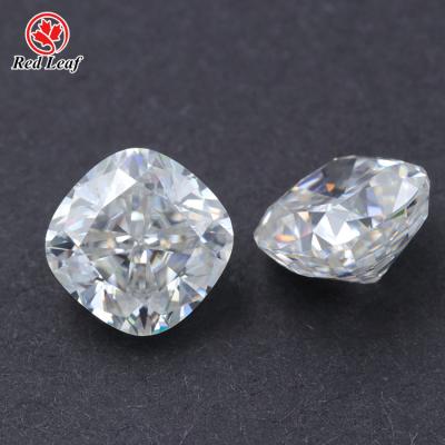 China Fire Redleaf moissanite diamond cushion shape VVS1 D color set or loose color per carat vvs moissanite for sale