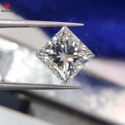 China Fire Redleaf Color Play or Wholesale GRA Certified Super White Brilliant DEF Princess Diamond Cut Loose Gemstone Moissanite for sale