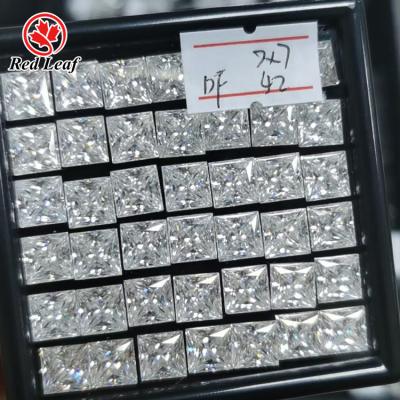 China Redleaf Moissanite High Reflective D-color Price White Square Moissanite Diamond Loose Stones for sale