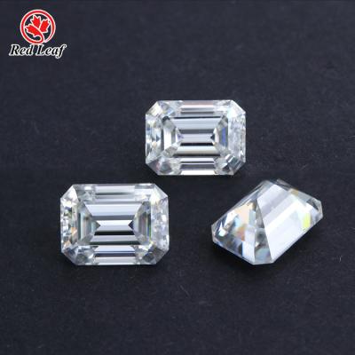 China Reflective Redleaf moissanite high emerald cut light top tier CVD coated moissanite for sale