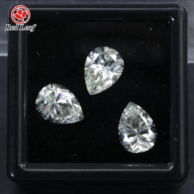 China Fire Redleaf moissanite color play or wholesale price GRA certified DEF VVS white pear shape moissanite loose diamonds for sale