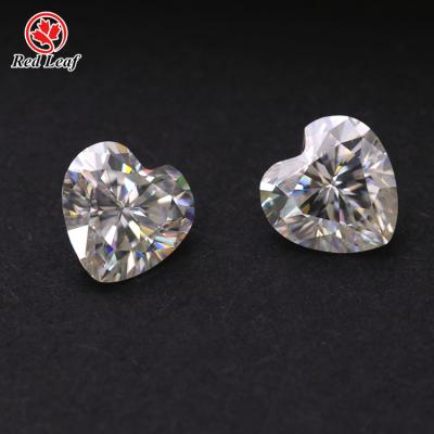 China Good quality shape VVS1 D color GRA heart fire redleaf moissanite diamond 4-6mm loose color set or moissanite for sale