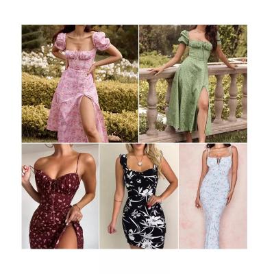 China Fashion 2022 Cheap Breathable Dresses Bulk Lots Wholesale Mixed Brand Running Clothing Plus Size Women's Clothes Balls Dress On Sale for sale