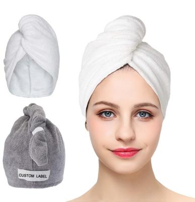 China Super saugfähiges Frauen Microfiber-Turban-Tuch für langes Haar zu verkaufen