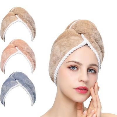 China Salon-Dusche-Microfiber-Turban-Tuch für langes Haar-Superwasser-Absorbierfähigkeit zu verkaufen