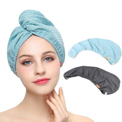 China 300gsm Haar-Turban-Tuch Damen-3 winziges trocknendes Microfiber für gelocktes Haar zu verkaufen