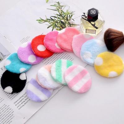 China Polka Dot Reusable Face Cleansing Makeup Eraser Towel Sponges For All Skin Types for sale