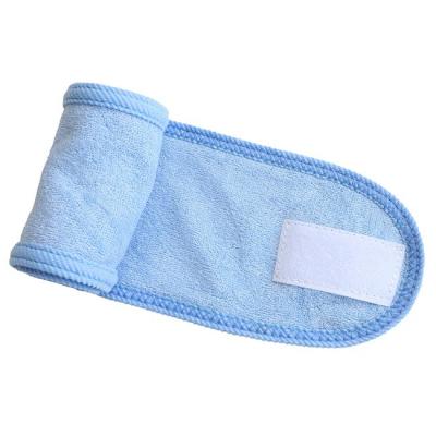 China Custom Terry Cloth Spa Velcro Makeup Headband For Travel for sale