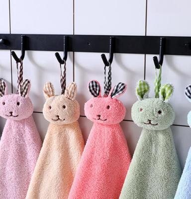 China Quadrat-Bunny Hanging Hand Kitchen Wipe-Stoff-Tuch ultra weich zu verkaufen