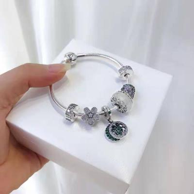 China CLASSIC 925 Sterling Silver Female Charm Bracelet Bangle for sale