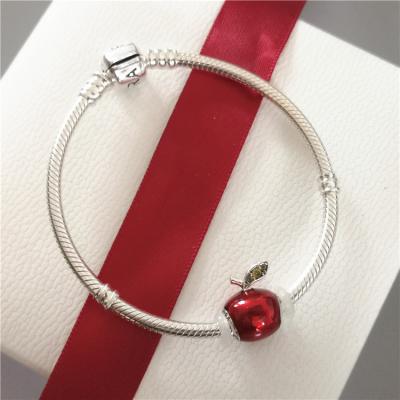 China BOHEMIA 925 Sterling Silver Bracelet Fashion Christmas Apple Bangle Gift for sale