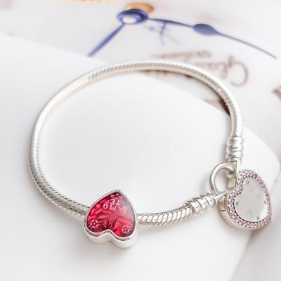 China 925 Sterling Silver Love Lock Bracelet 2019 Valentine's Day Lock Engagement Bracelet for sale