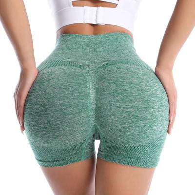 China 2021 New Design Anti-Wrinkle Butt Waist Seamless High Lift Workout Fitness Women Quick Dry Compression Shorts for sale