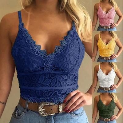 China Spandex/Cotton Women Lace Up Bra Floral Deep V-Neck Summer Thin Lift 2021 Hot Sale Bra Cavity Fashion Bra Wholesale for sale