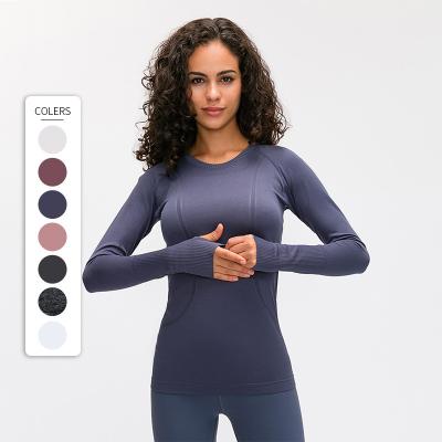 China                  Custom Women Long Sleeve Yoga Tops Wholesale Girls Workout Sports Shirt Women Fitness Active Wear T Shirt              for sale