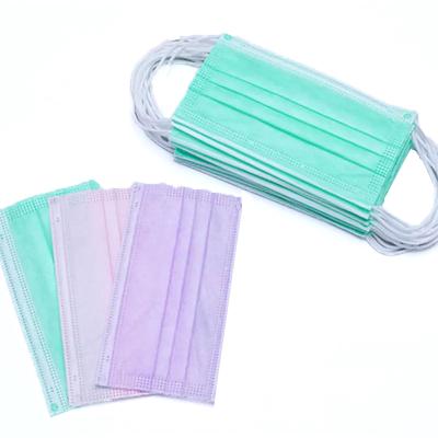 China Antivirus Cheap Colored Disposable Nonwoven Face Masks for sale