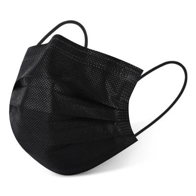 China Fashion High End Black Nonwoven Mask Eco - Friendly Wear Comfortable Disposable Dust Prevention PM2.5 Mask for sale