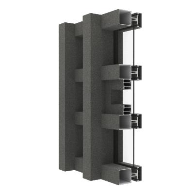 China High Quality Glass Wall Building Materials Curtain Wall Frame Aluminum Alloy Profile for sale