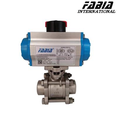 China Air actuated Ball Valve met Pneumatic Actuator Tweeweg Butt Las Te koop