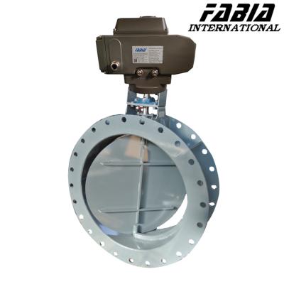 China 80 mm 75 mm 65 mm elektrische Kohle-Stahl-Flangenventilationsschmetterlingsventil zu verkaufen