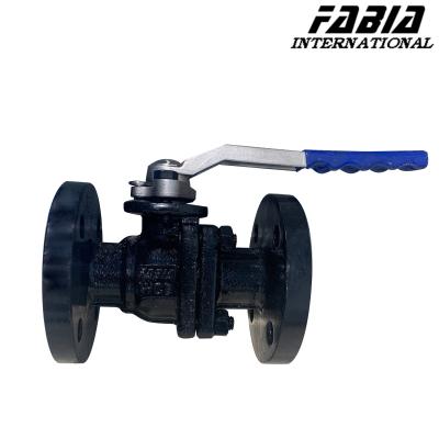 China Manual 2-Piece Dn25 Ball Valve Carbon Steel Flange Corrosion Resistant zu verkaufen