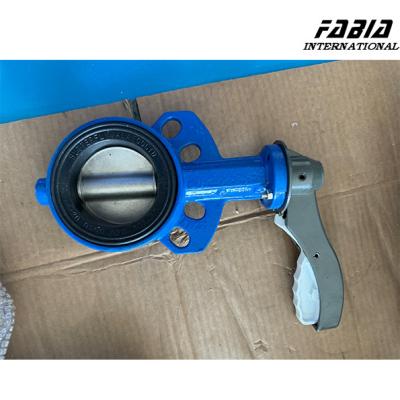 China 3 Inch Wafer WCB Manula Pneumatic Butterfly Valve High Sealing For Water Treatment Industry for sale