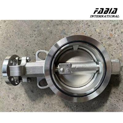 China DN100 Hard Seal Stainless Steel Butterfly Valve Wafer Type  Low leakage and high effecient Te koop