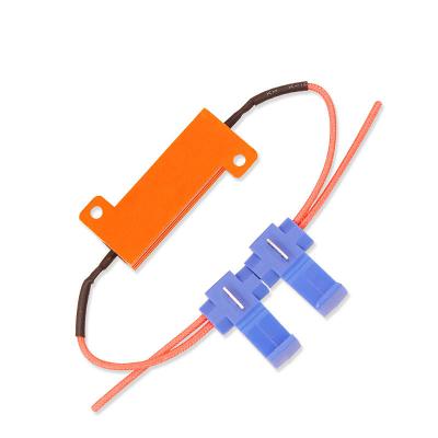 China Aluminum Alloy Auto Lighting System Led Headlight Bulb Led Canceller Cable 25W 50W 6RJ 8RJ Led Resistor for sale