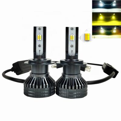 China Universal Custom OEM 1860 CSP Led Headlight Bulb 3000k 4300k 6000k Auto Universal 3 Colors Led Headlight Bulb For Automobile for sale