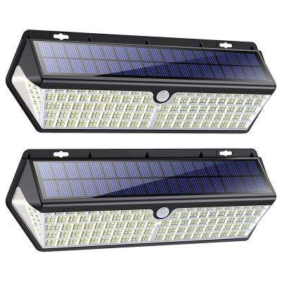 China 2022 Newest IP65 Waterproof Garden 2 Pack 418 Led Motion Sensor Security Solar Garden Lights Outdoor Solar Wall Lamp Lights for sale