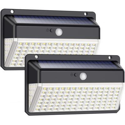 China Garden& Super Security 118LED Solar Wall Lights Energy Saving Motion Sensor Lighting Solar Waterproof Wall Light for sale