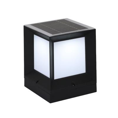 China Aluminum+Acrylic Solar Gate Post Pillar Light For Garden 6500K Color Temperature Solar Panel Lamp With Outdoor for sale